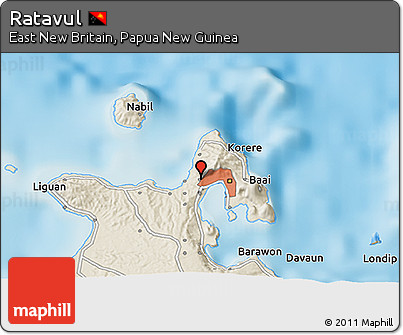 Shaded Relief 3D Map of Ratavul
