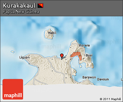 Shaded Relief 3D Map of Kurakakaul