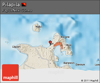 Shaded Relief 3D Map of Pilapila