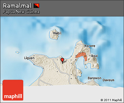 Shaded Relief 3D Map of Ramalmal