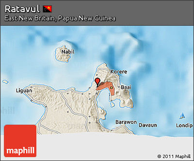 Shaded Relief 3D Map of Ratavul