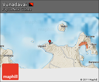 Shaded Relief 3D Map of Vunadavai