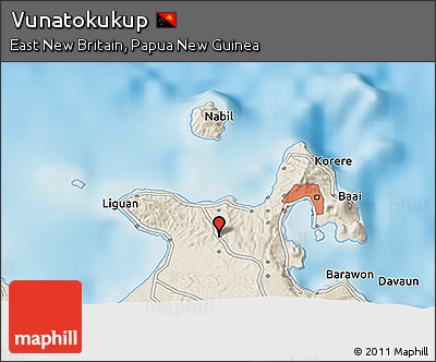 Shaded Relief 3D Map of Vunatokukup