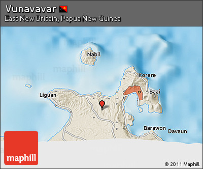 Shaded Relief 3D Map of Vunavavar
