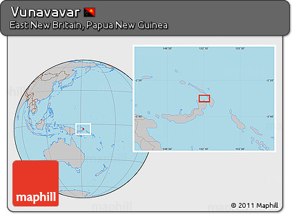 Gray Location Map of Vunavavar