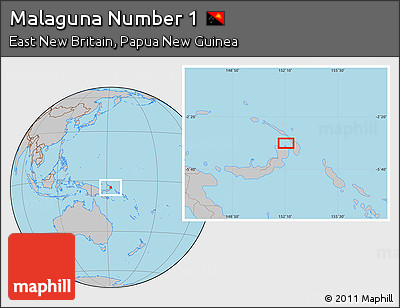 Gray Location Map of Malaguna Number 1