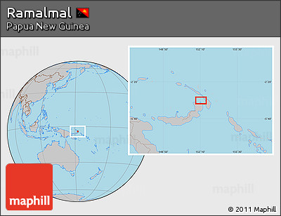 Gray Location Map of Ramalmal