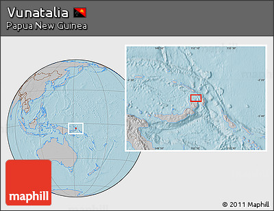 Gray Location Map of Vunatalia, hill shading