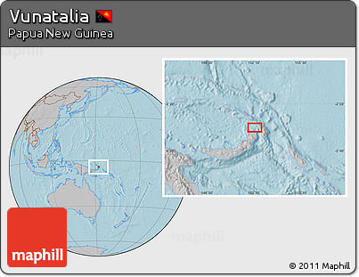 Gray Location Map of Vunatalia, hill shading