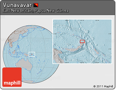 Gray Location Map of Vunavavar, hill shading