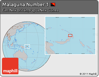 Gray Location Map of Malaguna Number 1