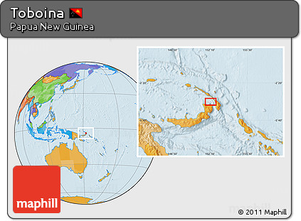 Political Location Map of Toboina