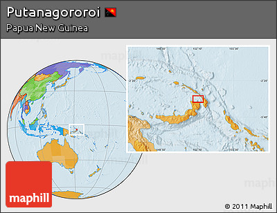 Political Location Map of Putanagororoi