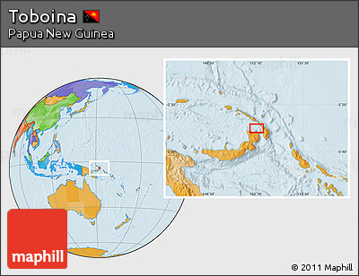 Political Location Map of Toboina