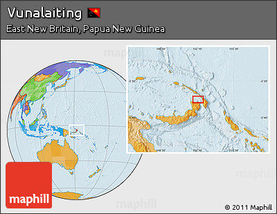 Political Location Map of Vunalaiting