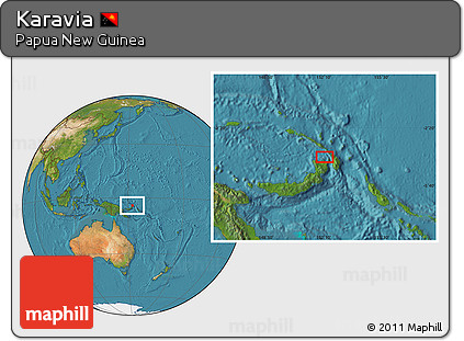Satellite Location Map of Karavia