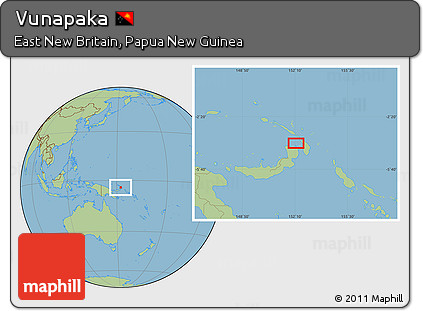 Savanna Style Location Map of Vunapaka