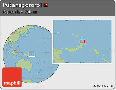 Savanna Style Location Map of Putanagororoi