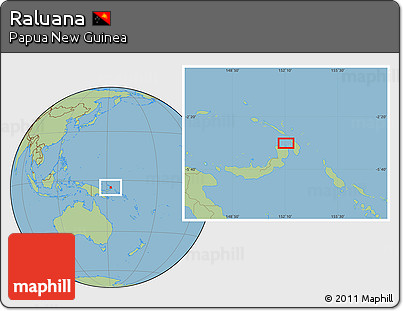 Savanna Style Location Map of Raluana