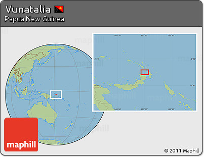 Savanna Style Location Map of Vunatalia