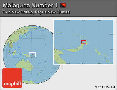 Savanna Style Location Map of Malaguna Number 1
