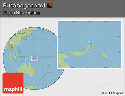 Savanna Style Location Map of Putanagororoi