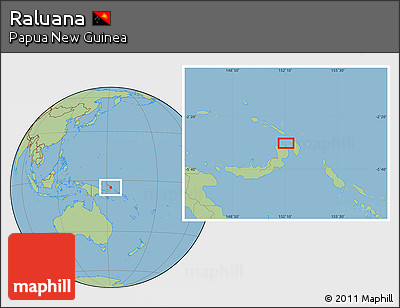 Savanna Style Location Map of Raluana