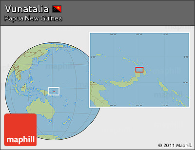 Savanna Style Location Map of Vunatalia