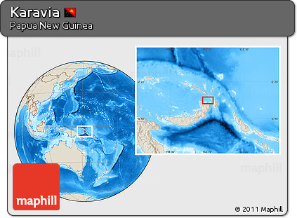 Shaded Relief Location Map of Karavia