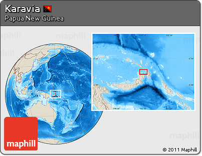 Shaded Relief Location Map of Karavia