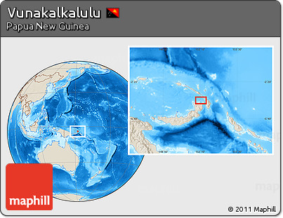 Shaded Relief Location Map of Vunakalkalulu
