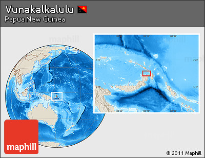 Shaded Relief Location Map of Vunakalkalulu
