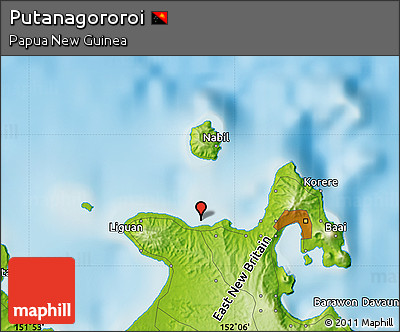 Physical Map of Putanagororoi