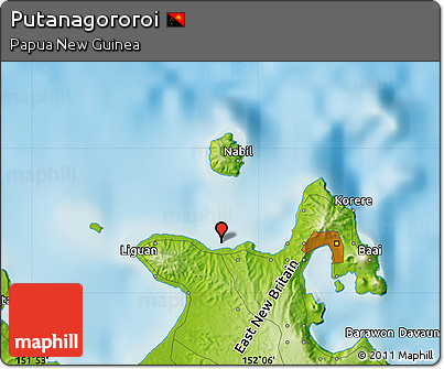 Physical Map of Putanagororoi