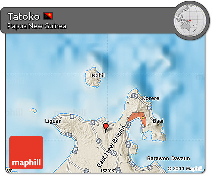Shaded Relief Map of Tatoko