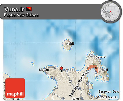 Shaded Relief Map of Vunalir