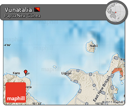 Shaded Relief Map of Vunatalia