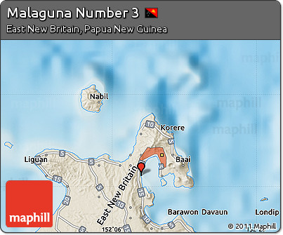 Shaded Relief Map of Malaguna Number 3