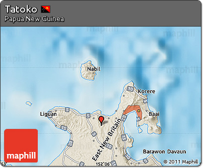 Shaded Relief Map of Tatoko