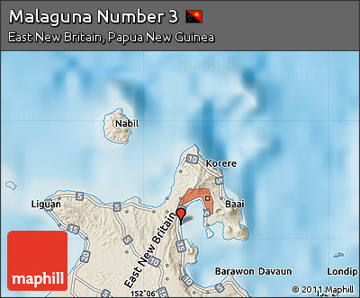 Shaded Relief Map of Malaguna Number 3
