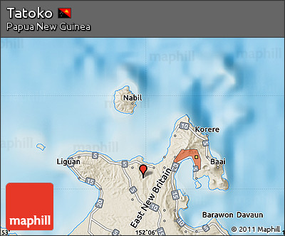 Shaded Relief Map of Tatoko