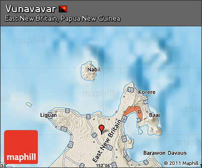 Shaded Relief Map of Vunavavar