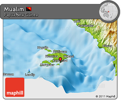 Physical Panoramic Map of Mualim
