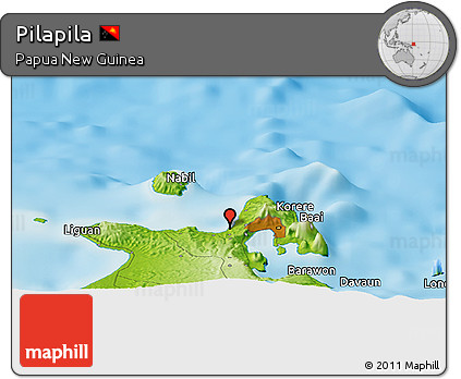 Physical Panoramic Map of Pilapila