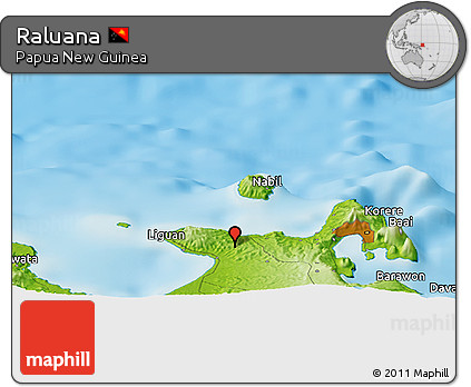Physical Panoramic Map of Raluana