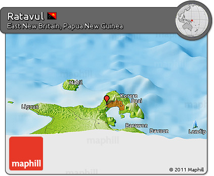 Physical Panoramic Map of Ratavul