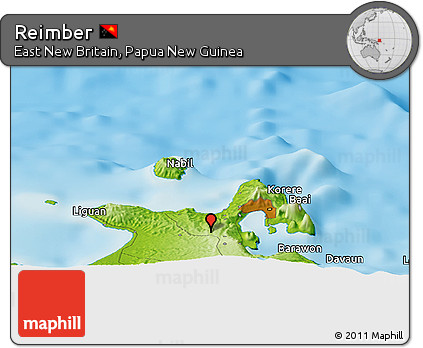 Physical Panoramic Map of Reimber