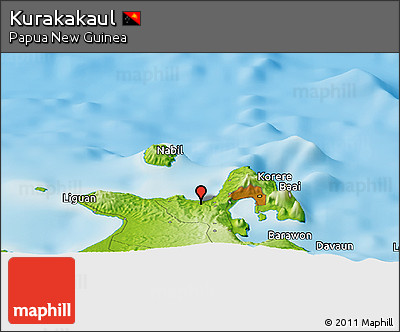 Physical Panoramic Map of Kurakakaul