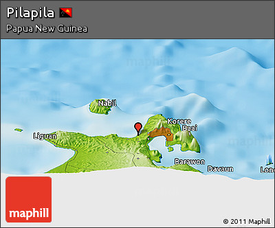 Physical Panoramic Map of Pilapila