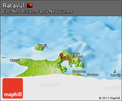 Physical Panoramic Map of Ratavul
